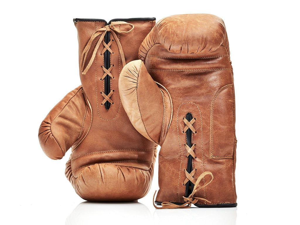 Designer Tan Leather Vintage Boxing Gloves