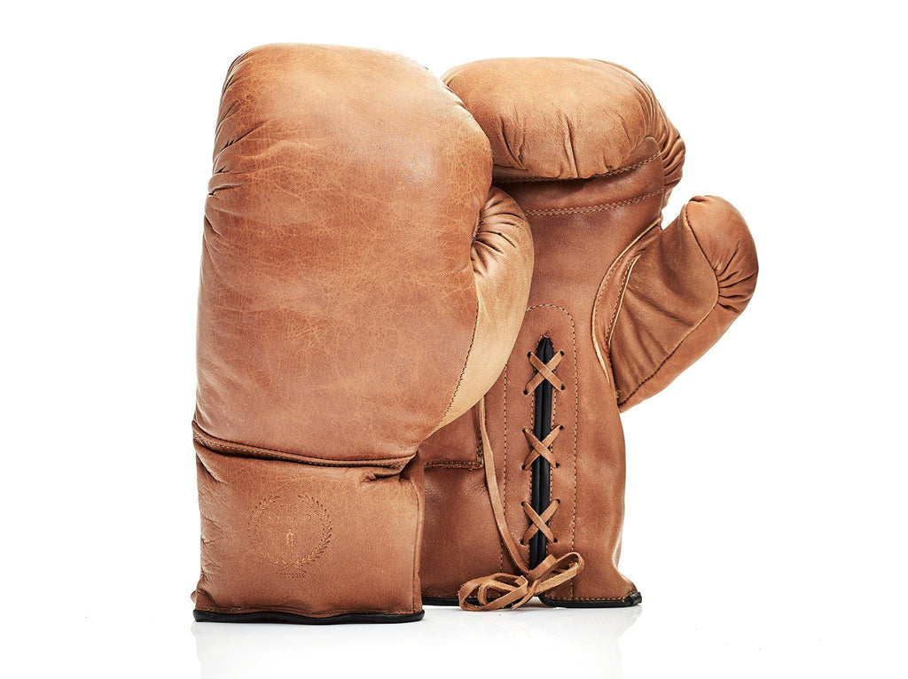 Vintage Tan Leather Boxing Gloves