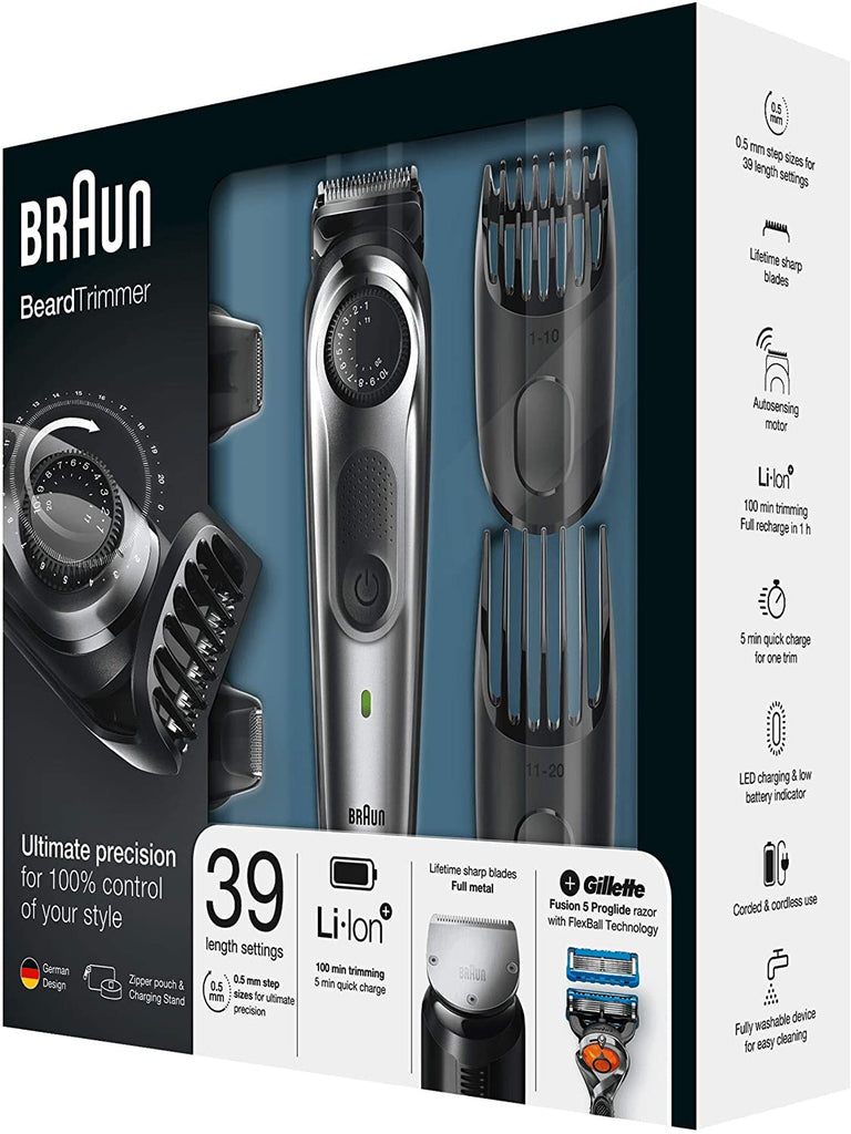 braun beard trimmer bt7040 and hair clipper