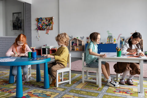 Mixed aged Montessori classroom