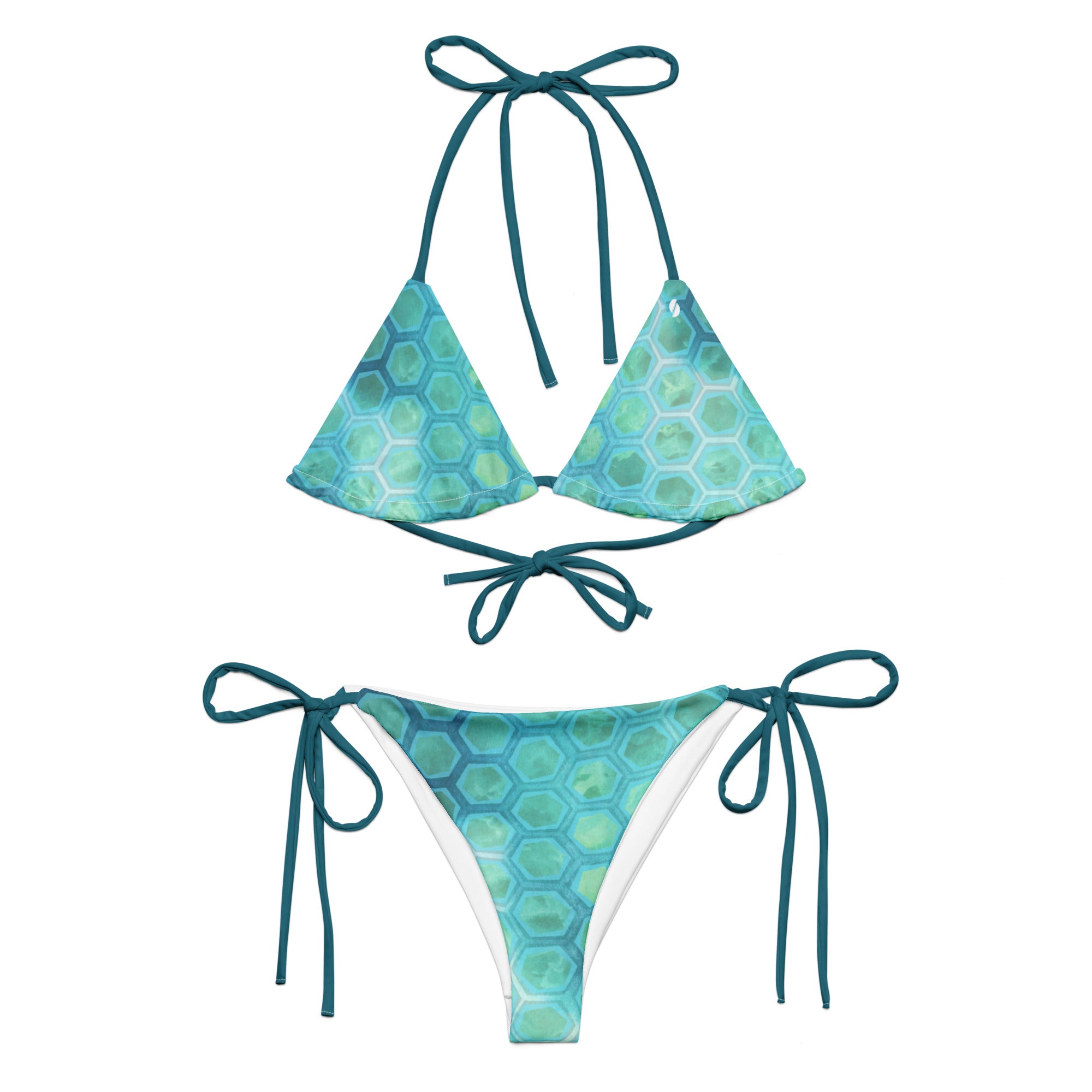 Sea The Turtle string bikini set (recycled, eco)