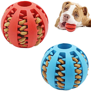 Dog Ball Toys for Small Dogs Interactive Elasticity Puppy Chew Toy Tooth Cleaning Rubber Food Ball Toy Pet Stuff Accessories - DogPicGift
