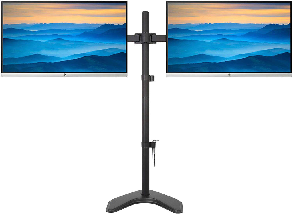 Fully Adjustable Extra Tall Dual Lcd Monitor Desk Mount Fits 2