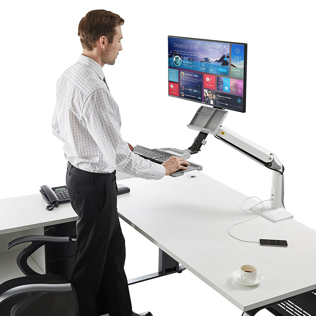 Sit Stand Desk Height Adjustable Standing Desk Workstation For 22