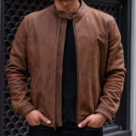 Tan Racer Jacket