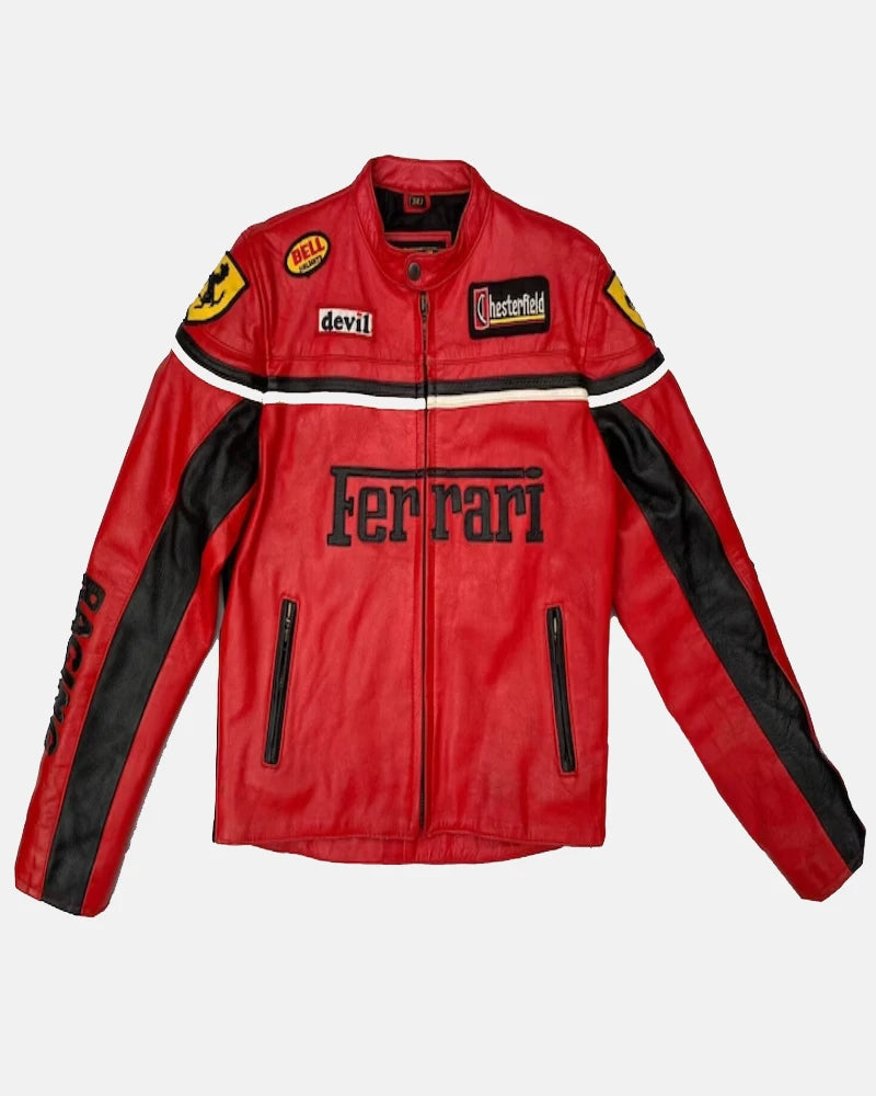 Ferrari F1 Racing Leather Jacket