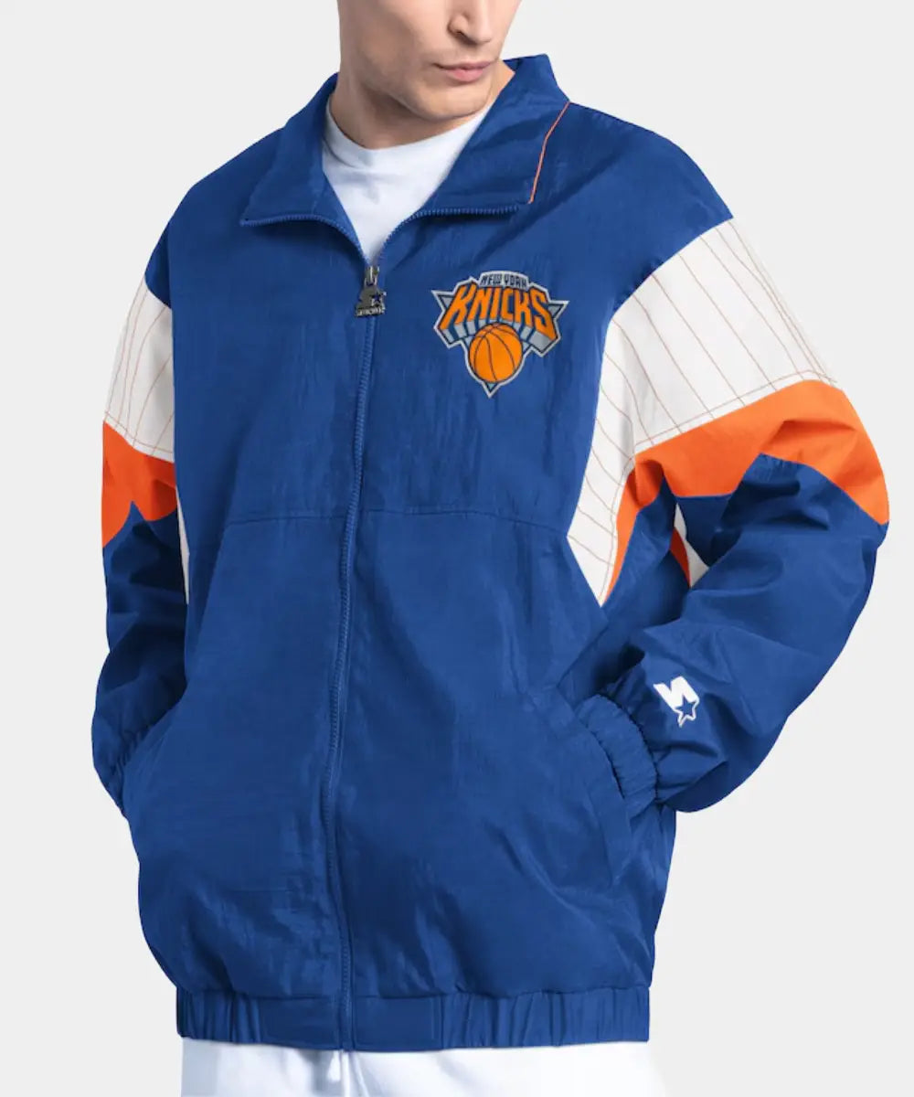 Mens New York Knicks Starter Yard Line Full-Zip Jacket