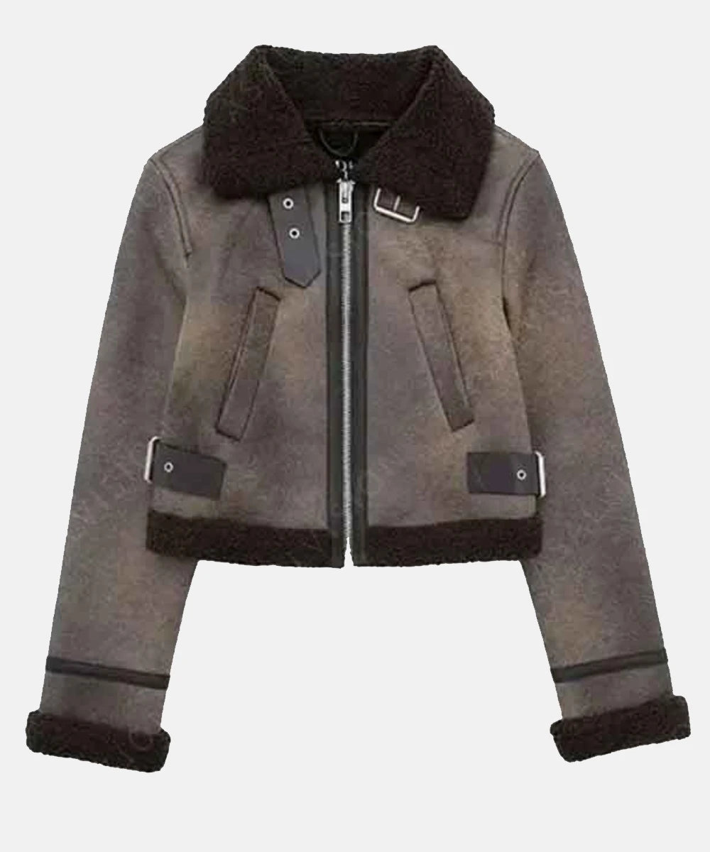 Tracker Sofia Pernas Shearling Leather Jacket