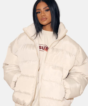 Cream Extreme Oversized Puffer Jacket - TaylorJon