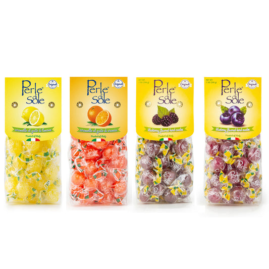 Perle Di Sole Lemon Flavored Hard Candies Filled With Sour Powder 1.1 lb  Italy
