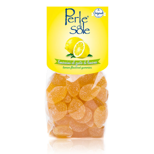 The Original Perle di Sole Lemon Drops Made with Essential Oils of Lemons from The Amalfi Coast (7.05 oz | 200 g) Pack of 3 - Sour Lemon Drops Hard