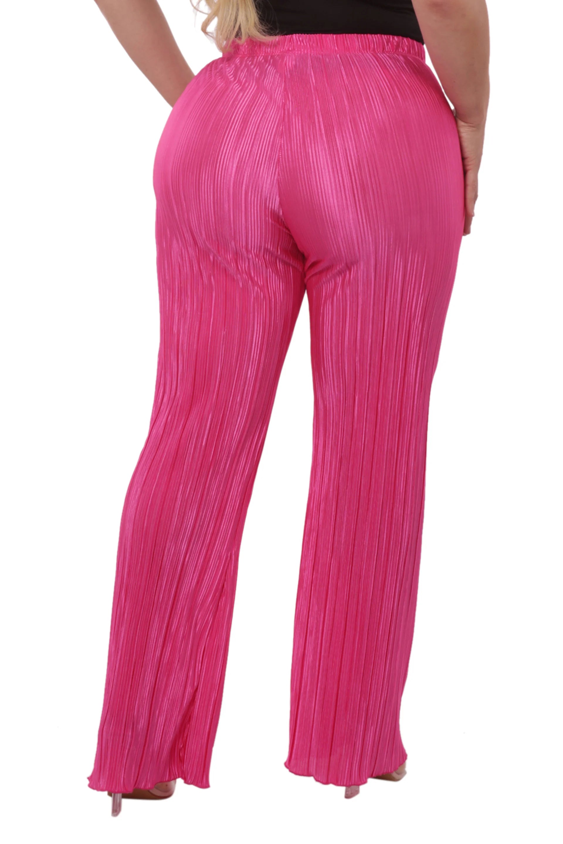 Plisse pleated pants