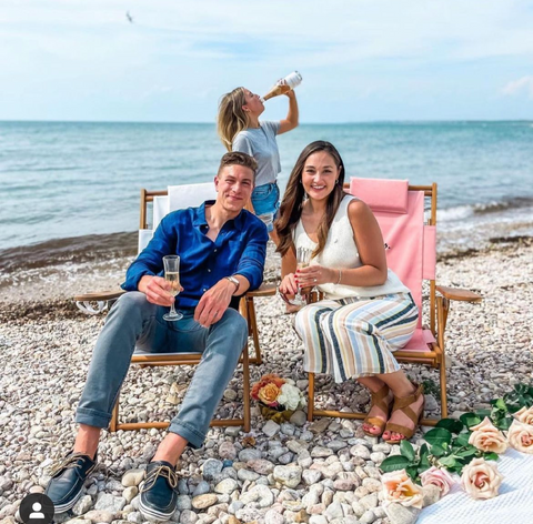 Beach wedding Cape Cod bride and groom