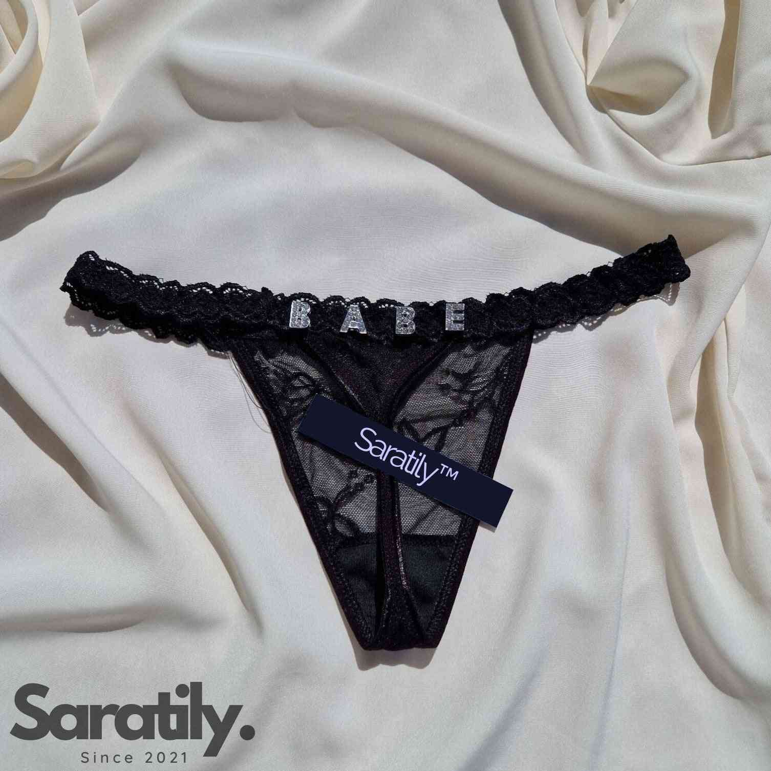 Saratily™ Personalized Lace Thong - Saratily product image