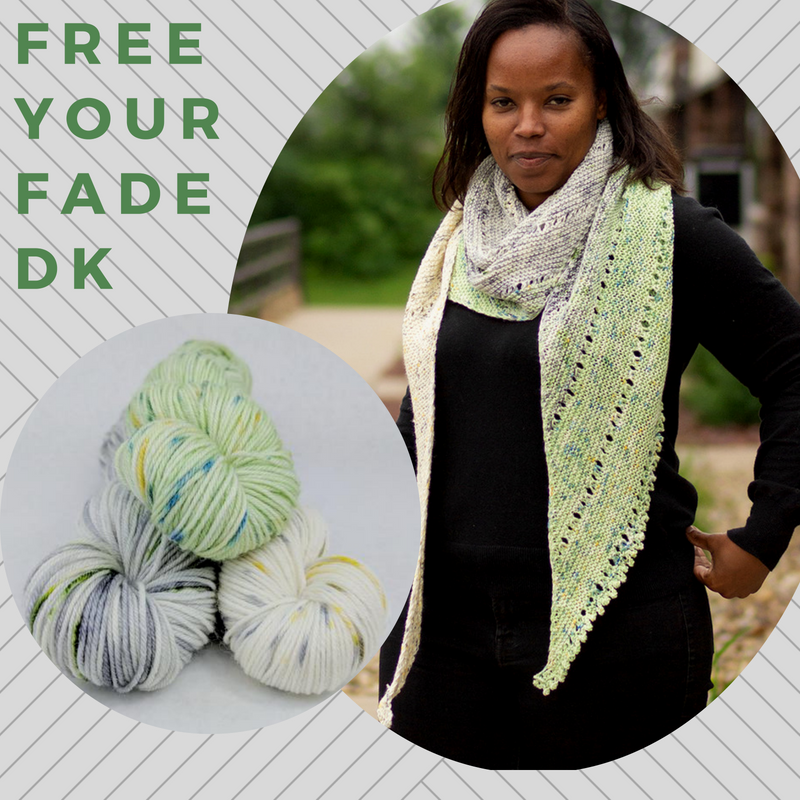 Free Your Fade Dk Shawl Yarn Pack Pattern Not Included Dyed To Order