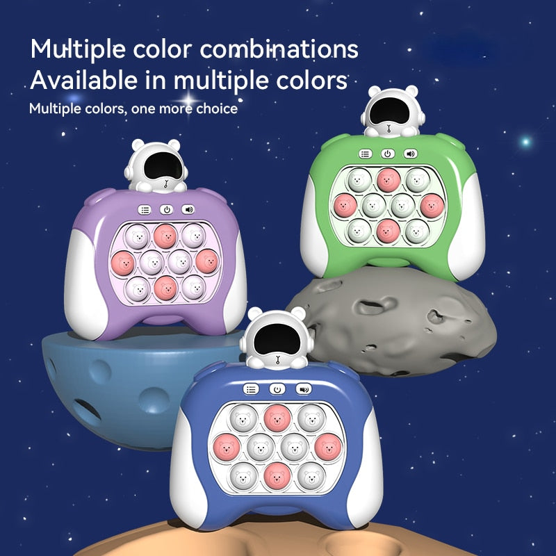 Pop Light Fidget Game Quick Push Bubble Game Handle Toys Boys and Girls LED Game Machine Sensory Toys Stress Resistant Toy Gift