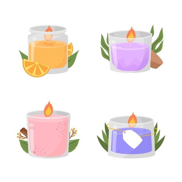 tipos de velas aromáticas para vender de várias cores e formatos
