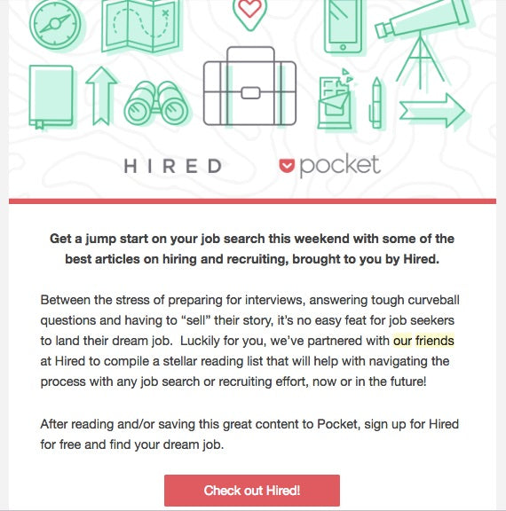 Encontre um emprego que vai amar com Pocket and Hired