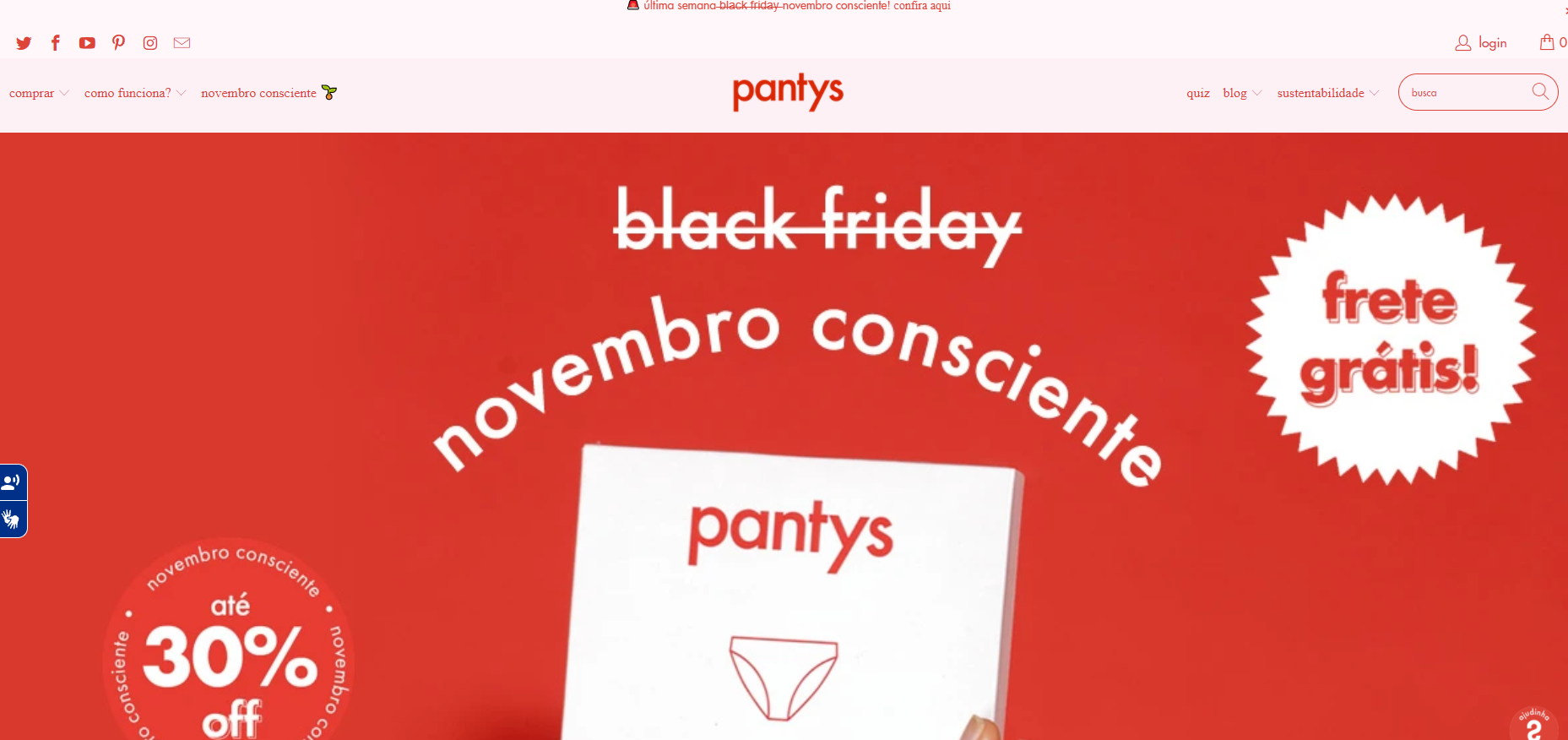 Print do site da Pantys