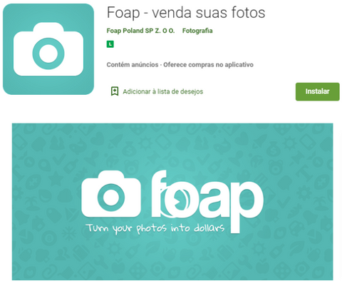 Aplicativo para ganhar dinheiro: Foap