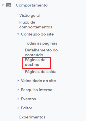 A Página de Destino do Google Analytics é a maneira mais rápida de descobrir a taxa de conversão da sua loja virtual