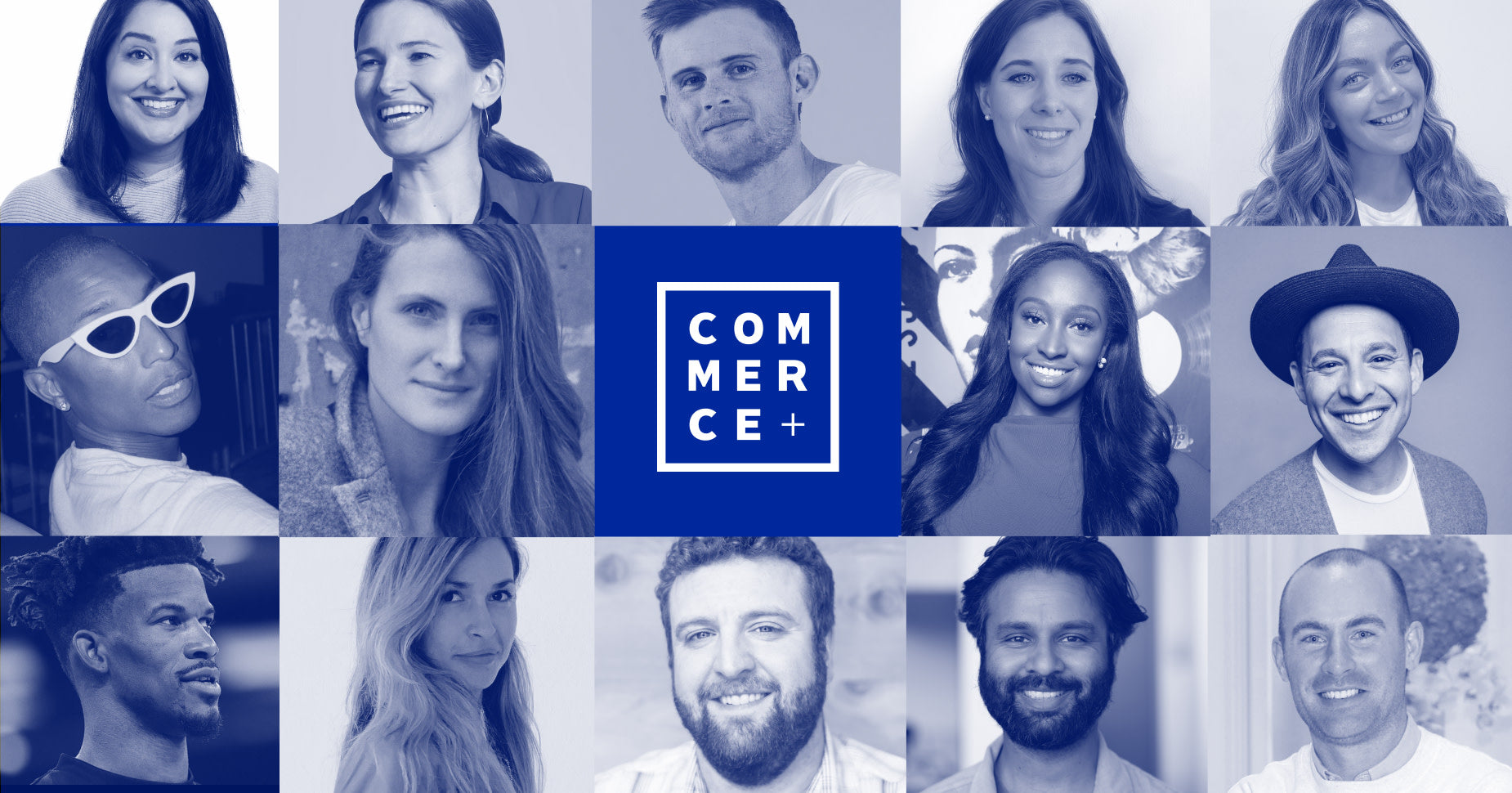 Banner com foto dos palestrantes do Commerce+ 2021