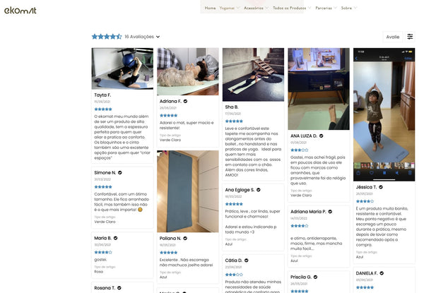 a ekomat incentiva que seus clientes deixem avaliações de produtos com fotos