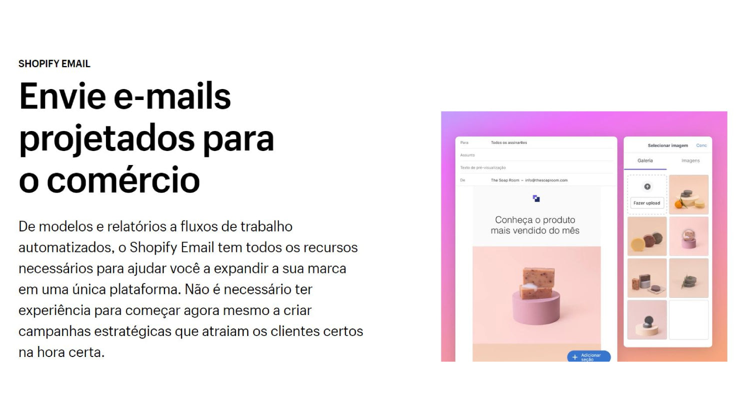 Email marketing da Shopify