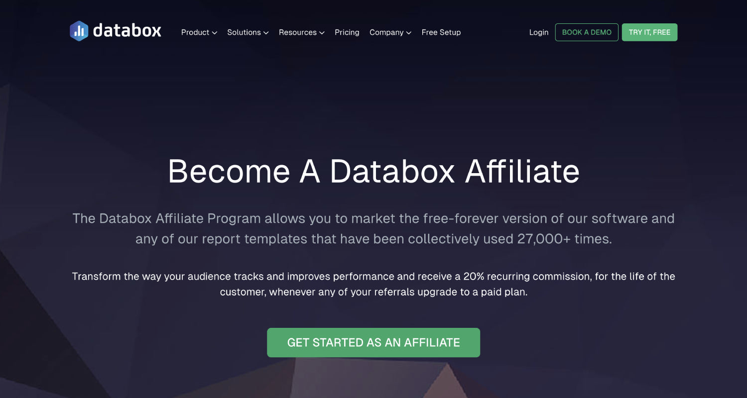 Site de afiliados Databox