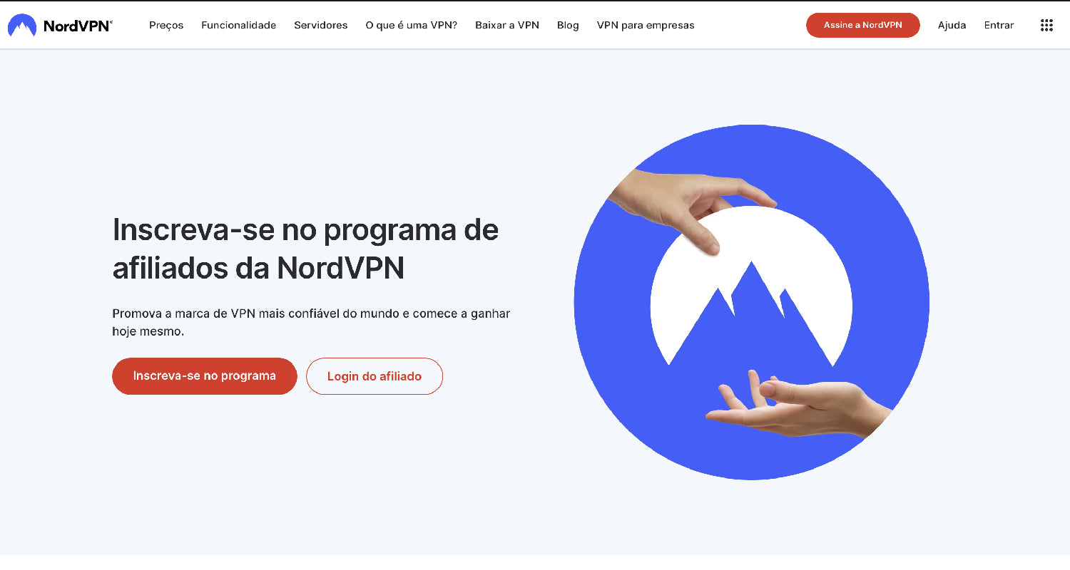 Site de afiliados NordVPN