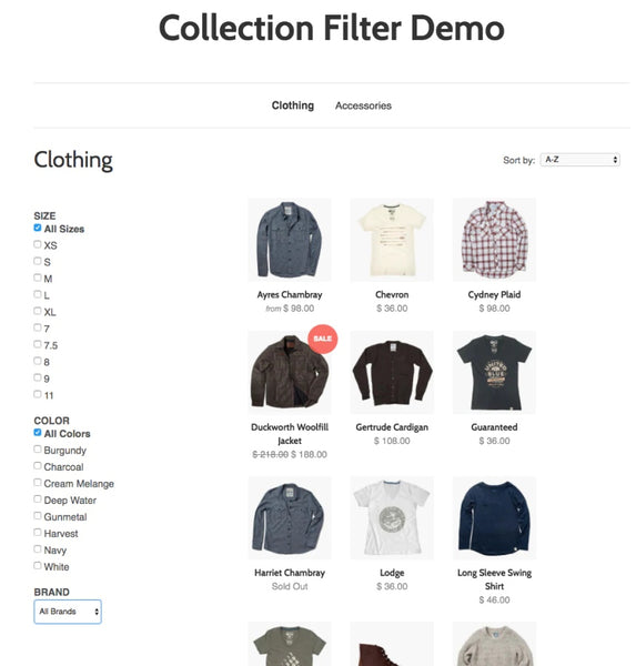 App de moda Collection Filter