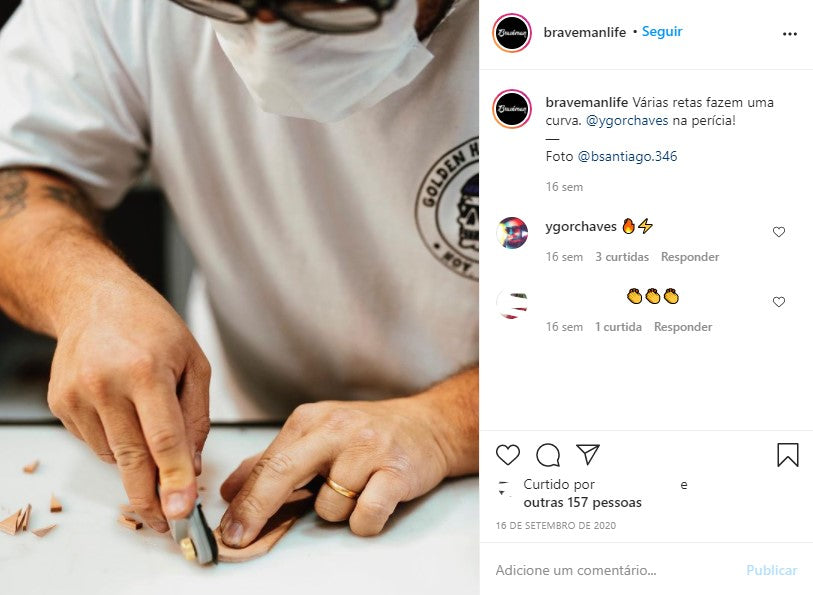 O que postar no Instagram: post da Braveman com ideias para Instagram