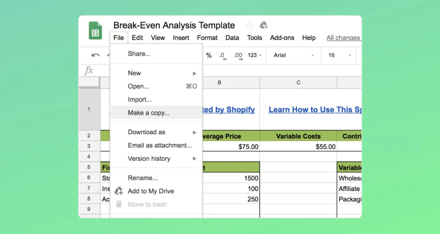 Fórmula para o cálculo do breakeven