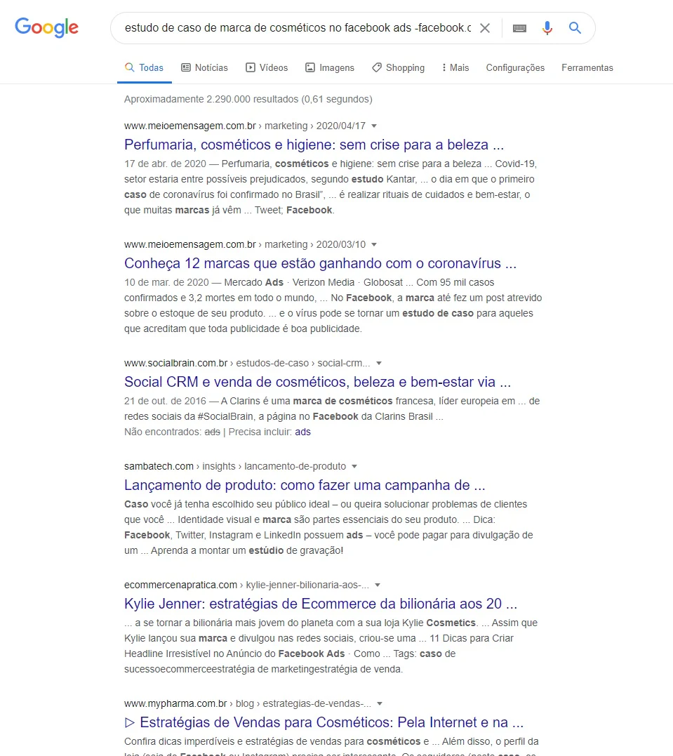 resultados busca google