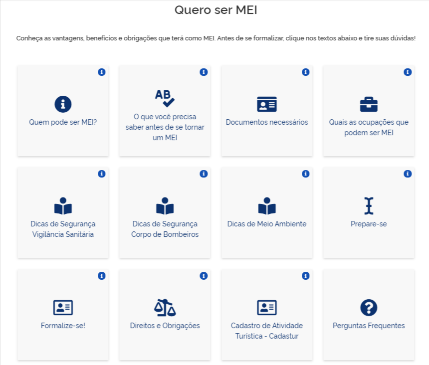 Como abrir um MEI: site Portal do Empreendedor, quero ser MEI