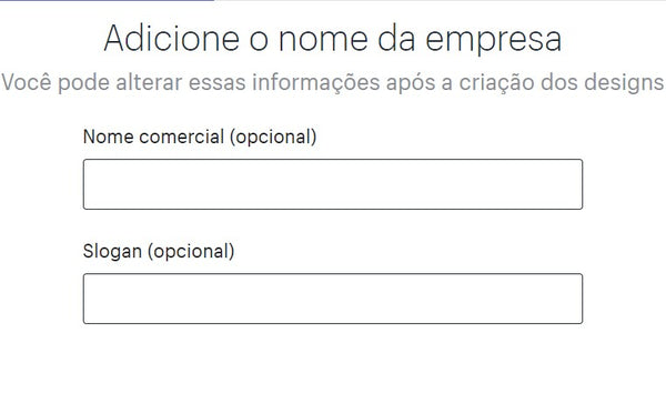 Criador de logotipos Hatchful com espaço para inserir nome da marca e slogan