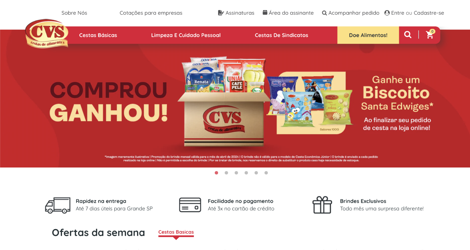 Lojas Shopify: CVS Cestas de Alimentos