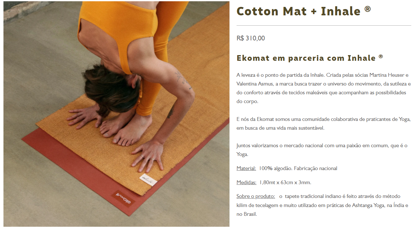 Página de produto da Ekomat