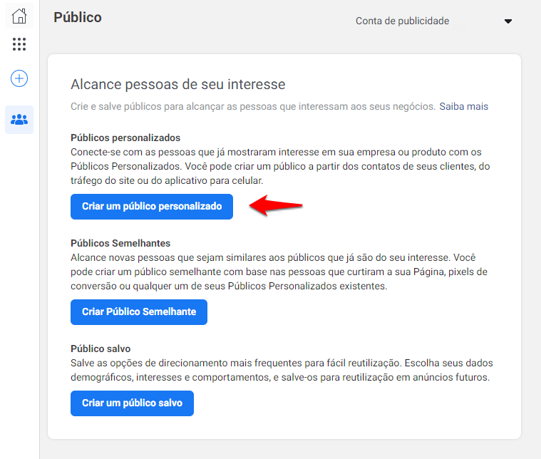 Como criar um público no Facebook para campanhas de retargeting