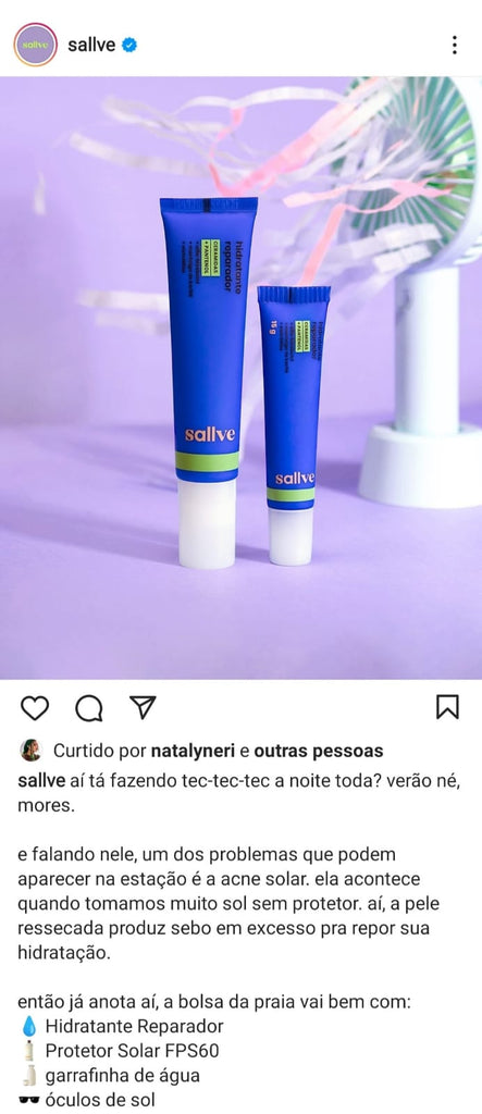 Frases para fotos no Instagram: post da Sallve