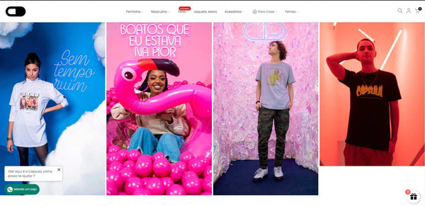 Lojista da Shopify que trabalha com impressão sob demanda e serve de inspiração para ganhar dinheiro em casa: Cápsula Shop