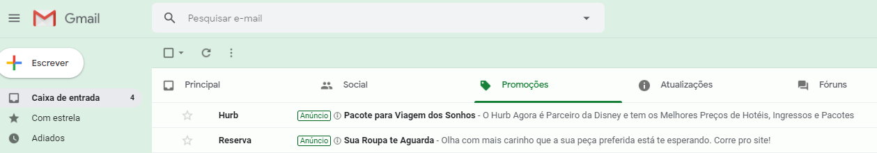 CRM anúncios Gmail