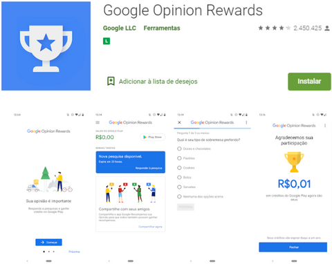 Como usar o Google Opinion Rewards para ganhar recompensas