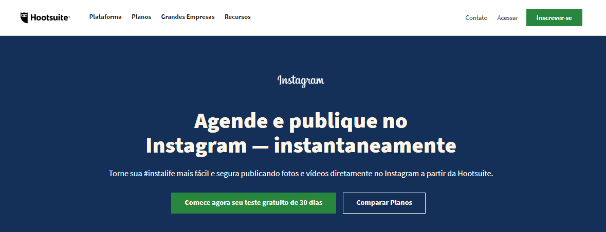 Hootsuite, ferramenta para Instagram