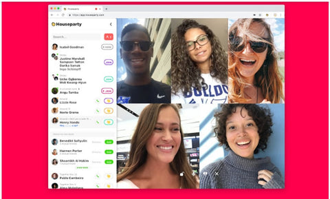 chat em grupo Houseparty