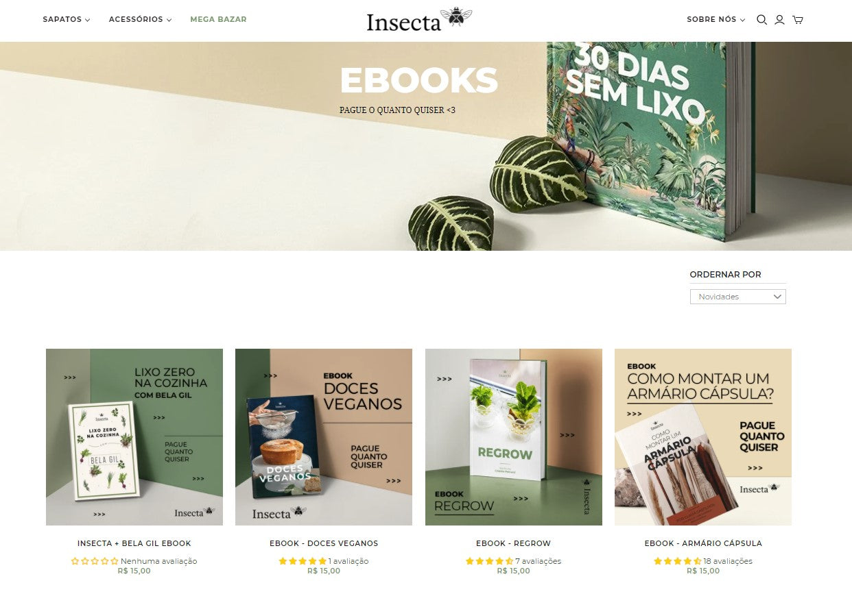 Insecta Shoes: e-books sob demanda