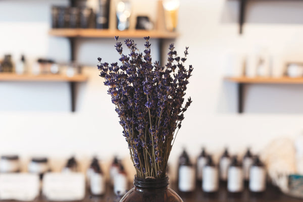 lavanda em loja de produtos naturais