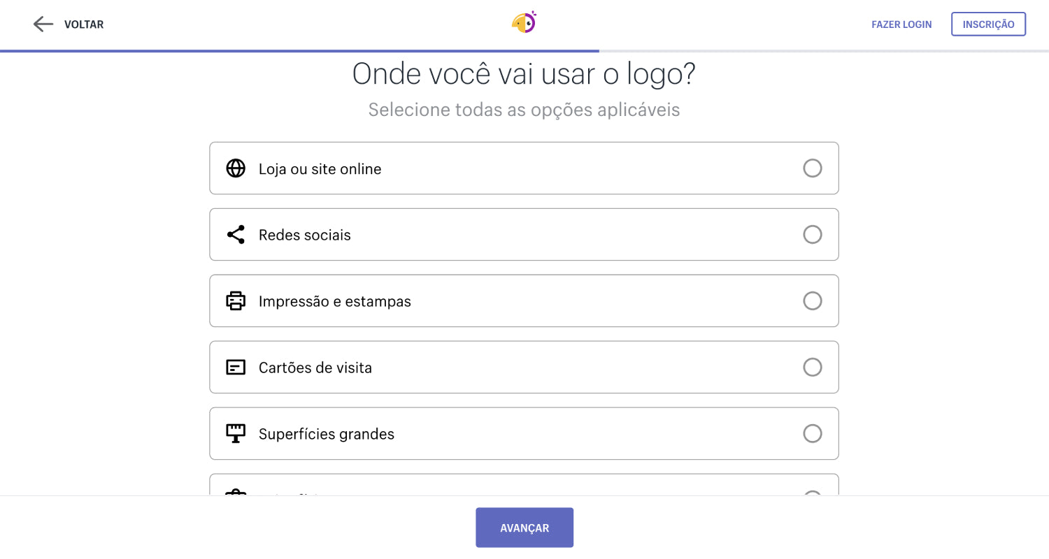 Criador de logo de loja Shopify - passo 4: Selecione onde o logo será aplicado