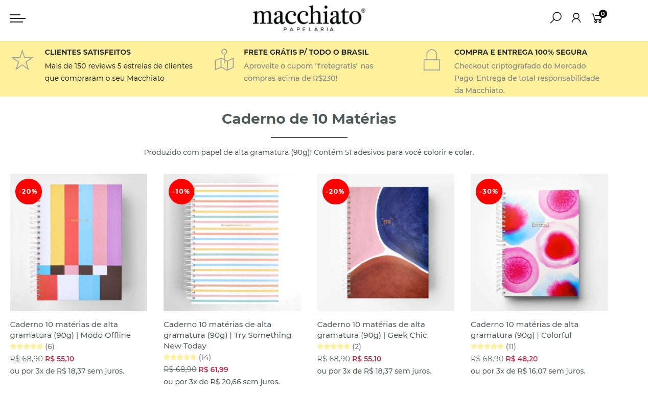 como vender arte on-line: site da Macchiato