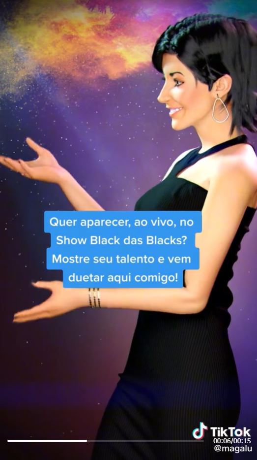 Avatar do Magazine Luiza, Magalu, em desafio no TikTok